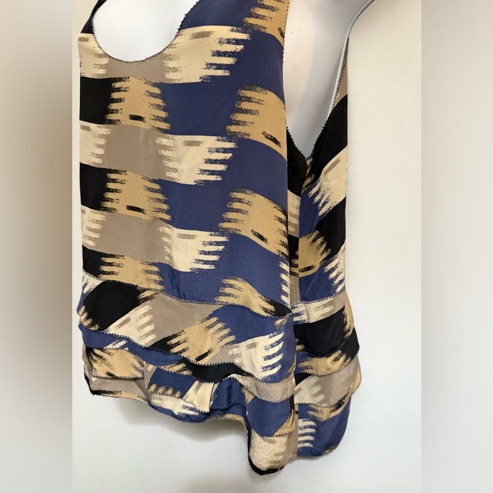 NWOT 3.1 PHILIP LIM 100% Silk Blouse Womens 8 Tiered Ruffled Tunic Tank Top - Picture 8 of 14